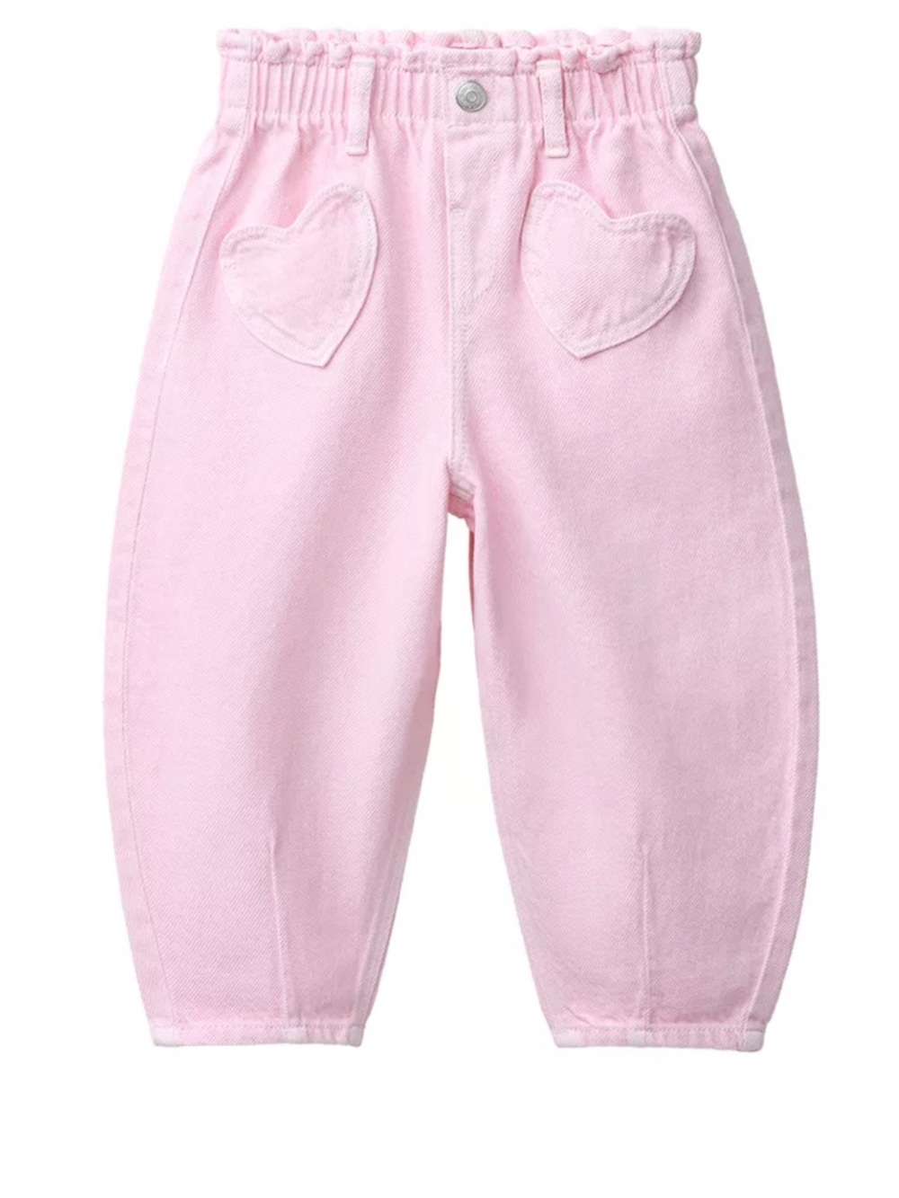 Zara Girls baggy jeans heart pocket sz 6